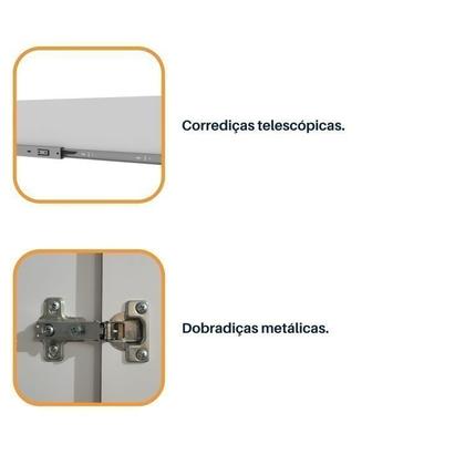 Imagem de Quarto Casal Completo Guarda Roupa 6 Portas Veneza com Cama e Mesa de Cabeceira Neve