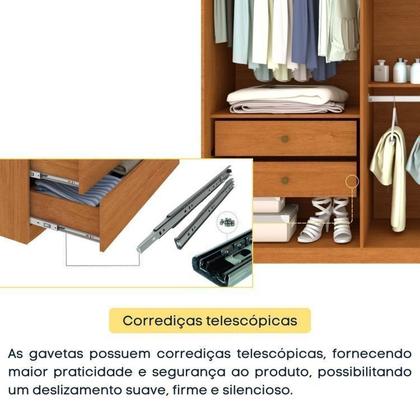 Imagem de Quarto Casal Completo Guarda-roupa Lima, Cama Mônaco e Cômoda Chicago Espresso Móveis