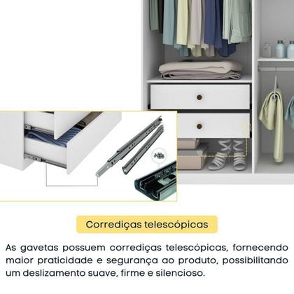 Imagem de Quarto Casal Completo Guarda-roupa Lima, Cama Mônaco e Cômoda Istambul Espresso Móveis