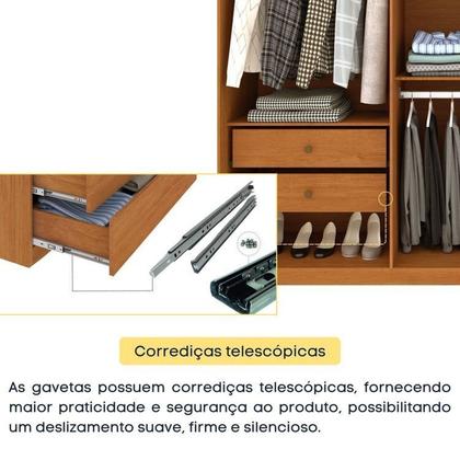 Imagem de Quarto Casal Completo Guarda-roupa Milano, Cama Mônaco e Cômoda Istambul Espresso Móveis