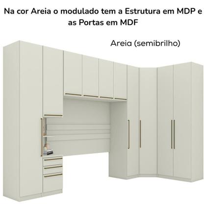 Imagem de Quarto Casal Modulado 10 Portas Cm Seletto Henn Areia