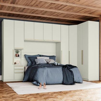 Imagem de Quarto Casal Modulado 10 Portas Cm Seletto Henn Areia