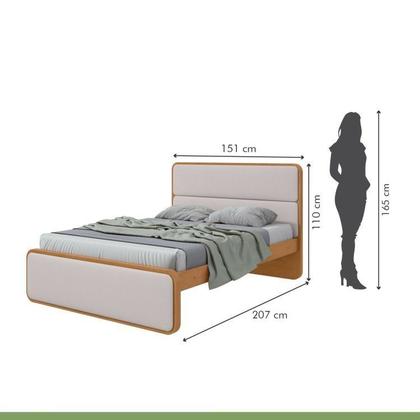 Imagem de Quarto com Guarda-roupa Casal 2 Portas 2 Gavetas, Cômoda 2 Portas 7 Gavetas e Cama Loop