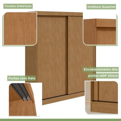 Imagem de Quarto com Guarda-roupa Casal 2 Portas 2 Gavetas, Cômoda 2 Portas 7 Gavetas e Cama Loop