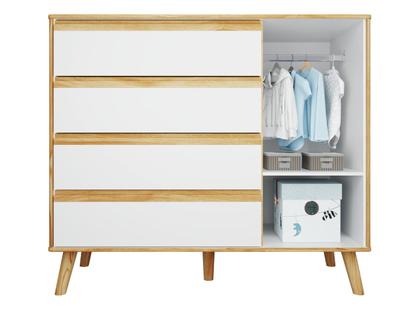 Imagem de Quarto Completo Bebe Moveis Peroba Berço 3x1 Theo MDF