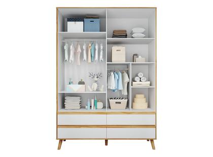 Imagem de Quarto Completo Bebe Moveis Peroba Berço 3x1 Theo MDF