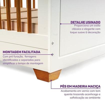 Imagem de Quarto Completo Berço Evolutivo Cômoda e Guarda Roupa Ananda Casatema Madeiraoriginals
