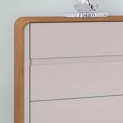 Imagem de Quarto Completo Cama Solteiro com Cômoda 8 Gavetas e Mesa de Cabeceira