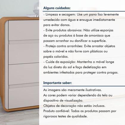 Imagem de Quarto Completo Cama Solteiro com Cômoda 8 Gavetas e Mesa de Cabeceira