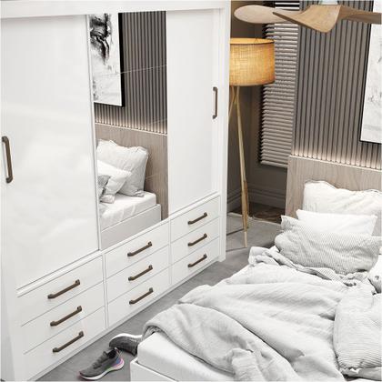 Imagem de Quarto Completo Casal Anjos Plus Sapateira 2 Portas Premium e Cama Carioca Móveis
