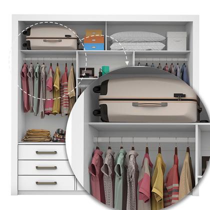 Imagem de Quarto Completo Casal Anjos Plus Sapateira 2 Portas Premium e Cama Carioca Móveis