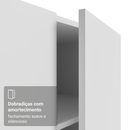 Imagem de Quarto Completo Casal De Canto 610 Cm Com Mesa De Cabeceira Branco Neo Madesa