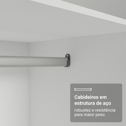 Imagem de Quarto Completo Casal de Canto 610 cm com Mesa de Cabeceira Branco Neo Madesa