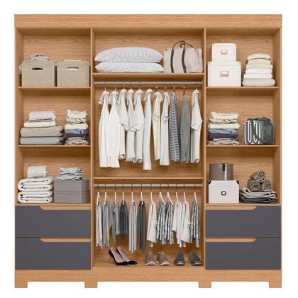 Imagem de Quarto Completo Casal Guarda Roupa Com Espelho Vivacce e Cômoda Sole