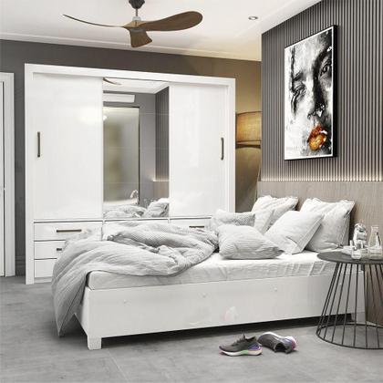 Imagem de Quarto Completo Com Cama De Casal Anjos Plus Branco