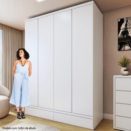 Imagem de Quarto Completo com Cama Solteiro 90cm Turca e Guarda-roupa 4 Portas 5 Gavetas Urbano