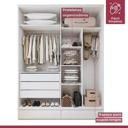 Imagem de Quarto Completo com Cama Solteiro 90cm Turca e Guarda-roupa 4 Portas 5 Gavetas Urbano