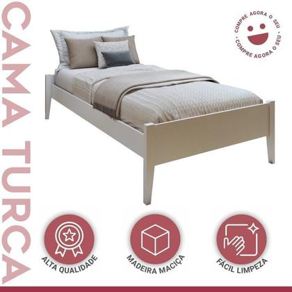 Imagem de Quarto Completo com Cama Solteiro 90cm Turca e Guarda-roupa 4 Portas 5 Gavetas Urbano