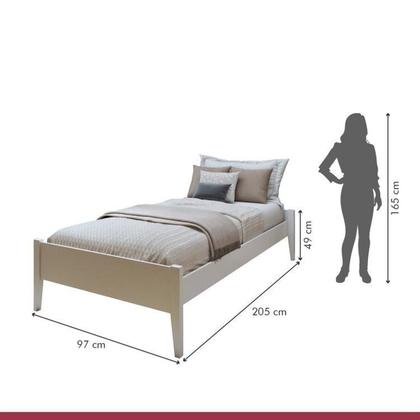 Imagem de Quarto Completo com Cama Solteiro 90cm Turca e Guarda-roupa 4 Portas 5 Gavetas Urbano