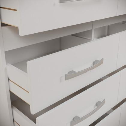 Imagem de Quarto Completo Guarda-roupa 3 Portas 2 Gavetas e Cômoda 8 Gavetas