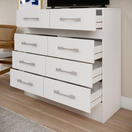 Imagem de Quarto Completo Guarda-roupa 3 Portas 2 Gavetas e Cômoda 8 Gavetas