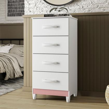 Imagem de Quarto Completo Guarda Roupa 4 Portas Capela Com Espelho e Cômoda Mobi