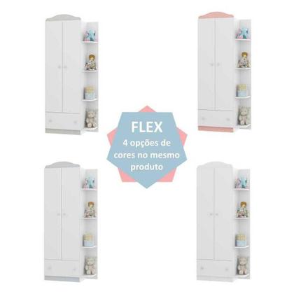 Imagem de Quarto Completo Guarda-Roupa/Cômoda/Berço Multimóveis João e Maria FG3018 Branco/Colorido