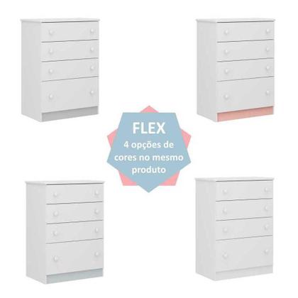 Imagem de Quarto Completo Guarda-Roupa/Cômoda/Berço Multimóveis João e Maria FG3018 Branco/Colorido