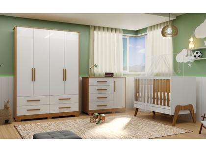 Imagem de Quarto Completo Infantil Moveis Peroba Guti Charlo MDF