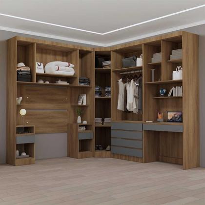 Imagem de Quarto Completo Modulado Solteiro 493cm com Escrivaninha