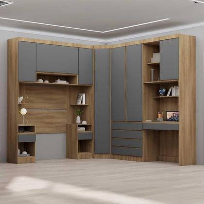 Imagem de Quarto Completo Modulado Solteiro 493cm com Escrivaninha