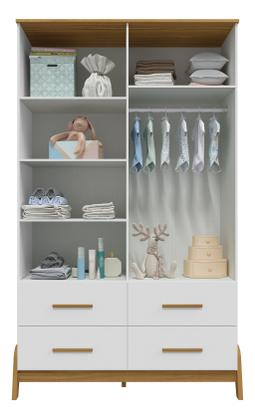 Imagem de Quarto Completo Moveis Peroba Retro Bebe Guti 04 portas MDF