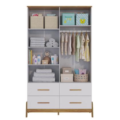 Imagem de Quarto Completo Retro Bebê Moveis Peroba Guti berço 5x1