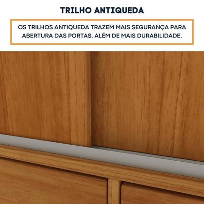 Imagem de Quarto Completo Roupeiro 3 Portas, Cama Casal e Mesa de Cabeceira Chicago