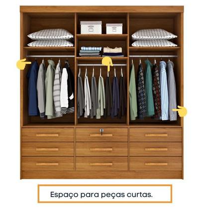 Imagem de Quarto Completo Roupeiro 3 Portas, Cama Casal e Mesa de Cabeceira Chicago