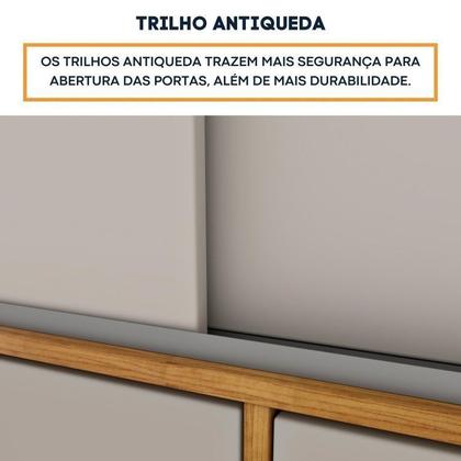 Imagem de Quarto Completo Roupeiro 3 Portas, Cama Casal e Mesa de Cabeceira Chicago Tcil Móveis