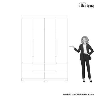 Imagem de Quarto Completo Solteiro Guarda Roupa e Cômoda Doble