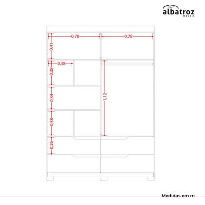 Imagem de Quarto Completo Solteiro Guarda Roupa e Cômoda Doble