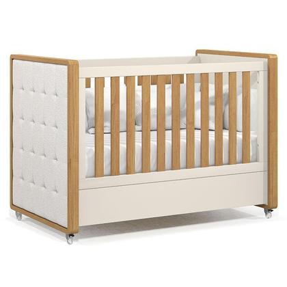 Imagem de Quarto de Bebe 2 Portas Tutto New Freijó Off White com Capitonê New Boucle - Matic