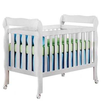 Imagem de Quarto De Bebê 3 Portas Com Gaveteiro Ternura Baby E Berço Lila Branco Brilho Com Colchão Gazin - Incorplac