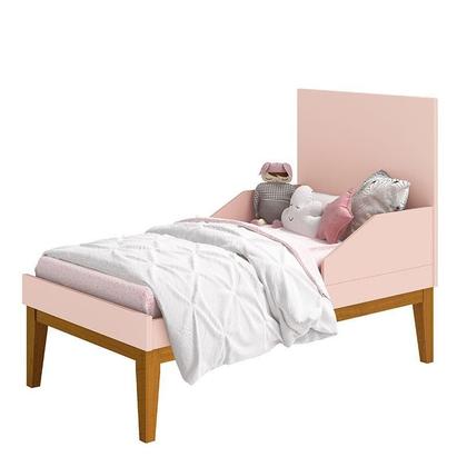 Imagem de Quarto de Bebê 3 Portas New Classic Rosa com Pés Madeira e Colchão Gazin  Reller