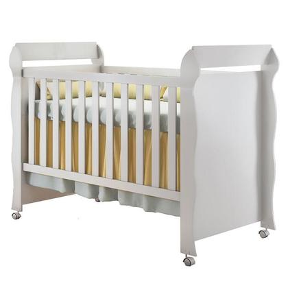 Imagem de Quarto de Bebê 3 Portas Ternura Baby com Berço Mirelle Branco Brilho - Incorplac