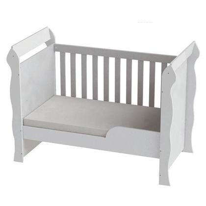 Imagem de Quarto De Bebê 4 Portas Com Gaveteiro Ternura Baby E Berço Mirelle Branco Brilho Com Colchão Gazin - Incorplac