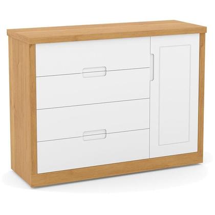 Imagem de Quarto de Bebe 4 Portas Tutto New Freijó Branco Acetinado com Capitonê New Boucle - Matic