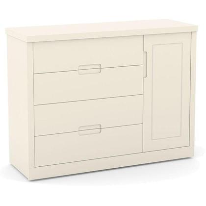 Imagem de Quarto De Bebe 4 Portas Tutto New Off White Com Capitonê New Boucle - Matic