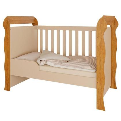 Imagem de Quarto de Bebê Ariel 4 Portas com Berço Americano Mirelle Off White Bétula com Colchão Ortobom Carolina Baby