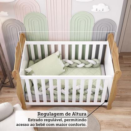 Imagem de Quarto de Bebê Berço 3 em 1, Guarda-roupa e Cômoda com Janelas 100% MDF Aurora Espresso Móveis