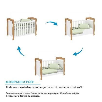 Imagem de Quarto de Bebê Berço 3 em 1, Guarda-roupa e Cômoda com Janelas 100% MDF Aurora Espresso Móveis