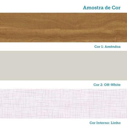 Imagem de Quarto de Bebê Berço 4 em 1 e Cômoda 4 Gavetas 1 Porta 100% MDF Levy Yescasa Bege/Amêndoa/Off White
