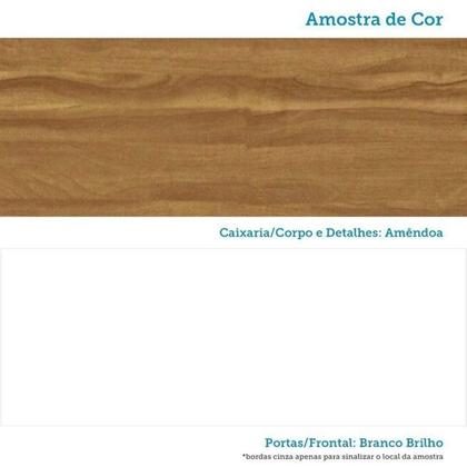 Imagem de Quarto de Bebê Berço com Capitonê e Cômoda 4 Gavetas 100% MDF Maya Provençal Yescasa Branco/Brilho/Amêndoa
